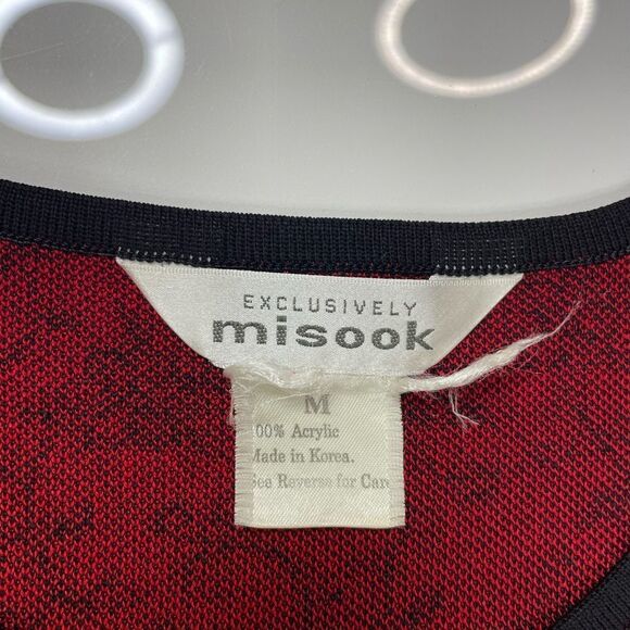 Misook All Over Floral Print Tank Top Women Medium Red Sleeveless - Picture 5 of 6